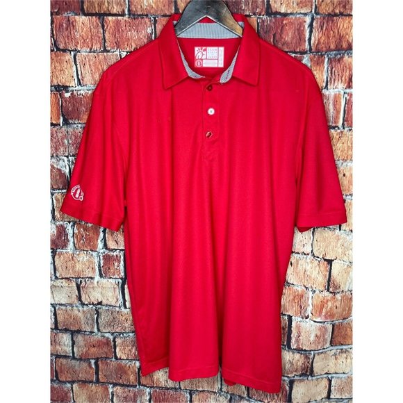 Chick-Fil-A Oobe Team Style Uniform Employee Mens XL Short Sleeve Red Polo Shirt - Picture 2 of 5
